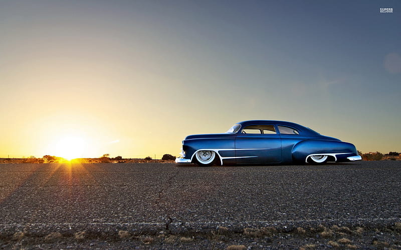 Hot Rod Chevrolet, hot-rod, chevrolet, carros, blue, HD wallpaper