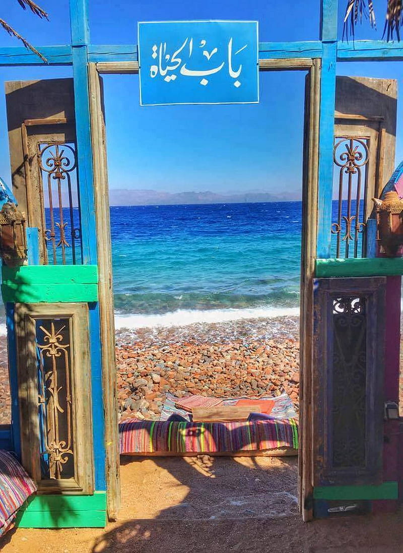 The door of life, air, beach, blue, cool, sea, sky, water, HD phone wallpaper