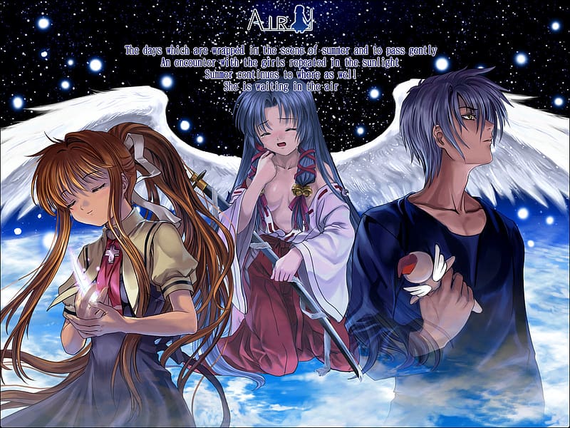 Anime, Air, Misuzu Kamio, Yukito Kunisaki, Kannabi No Mikoto, HD wallpaper