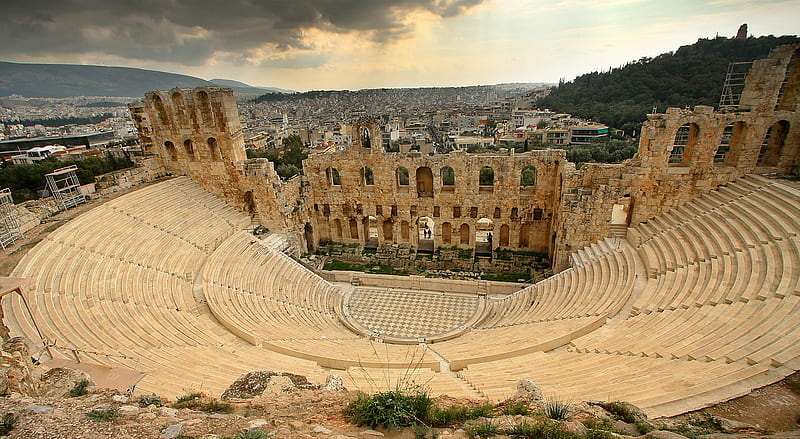 Acropolis-Theater, bonito, acropolis, theater, HD wallpaper