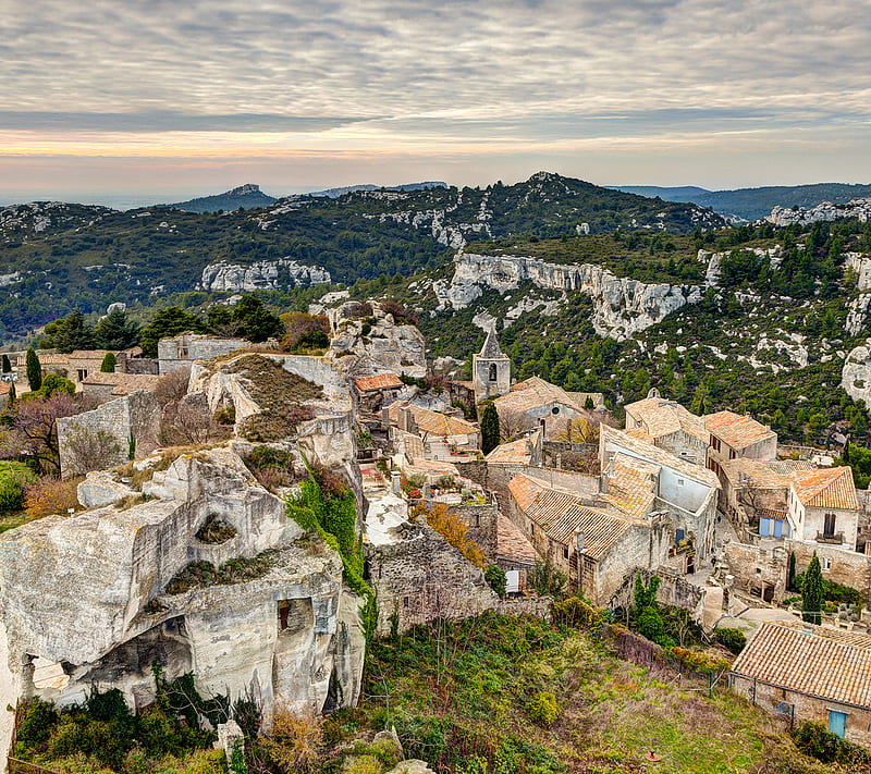 Les Baux-de-provence, castle, community, nexus, places, village, HD wallpaper