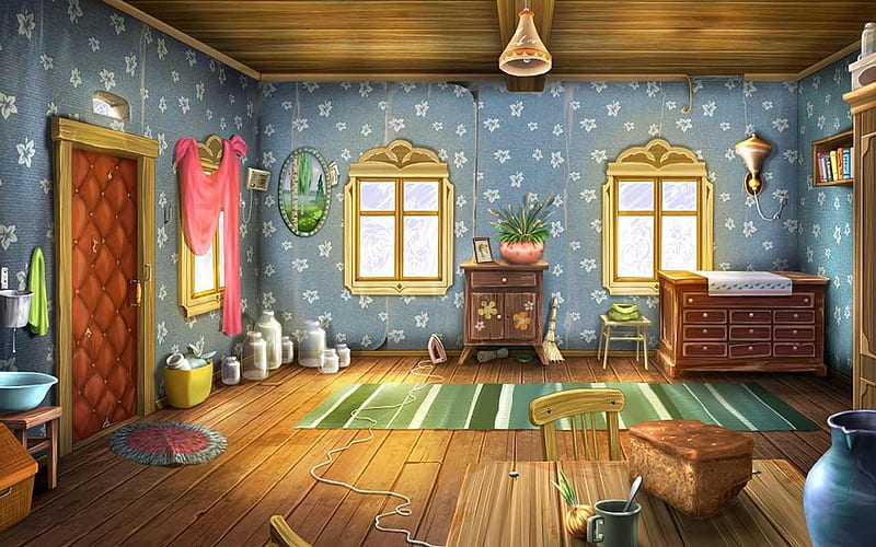 Cartoon - Artistic . Серые обои, Интерьер, Современный кукольный домик, Cartoon  Room, HD wallpaper | Peakpx