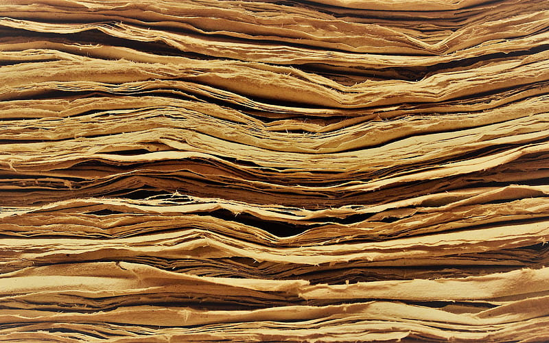 book pages texture, macro, old paper textures, wavy paper background, book pages, paper backgrounds, HD wallpaper