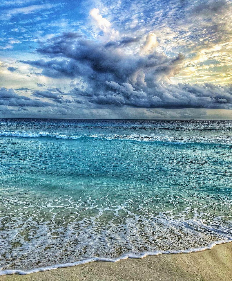 Ocean blue, beach, bonito, blue waters, clear, salt life, sunrise, sunset, water, HD phone wallpaper