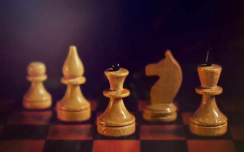 wooden chess, game, chess, chess pieces, chessboard, chess concepts, HD wallpaper