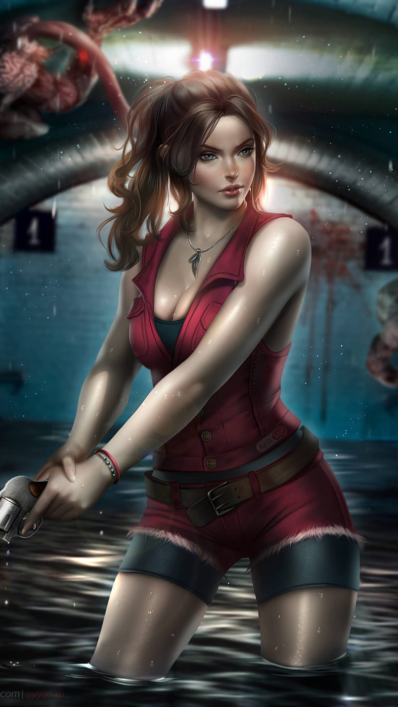 Resident Evil, Resident Evil 2 Remake, Resident Evil 2, Resident Evil Remaster, Claire Redfield, video game art, video game characters, video game girls, Video Game Horror, HD phone wallpaper