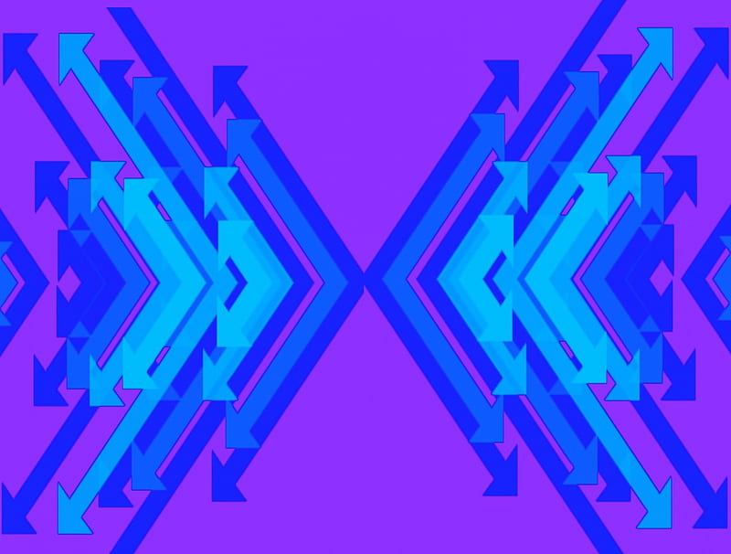 Double Arrow Blue and Purple, colorful, background, arrow, cyan, nice contrast, pink, neat, blue, quality, high, abstract, arrows, cool, purple, stuff, HD wallpaper