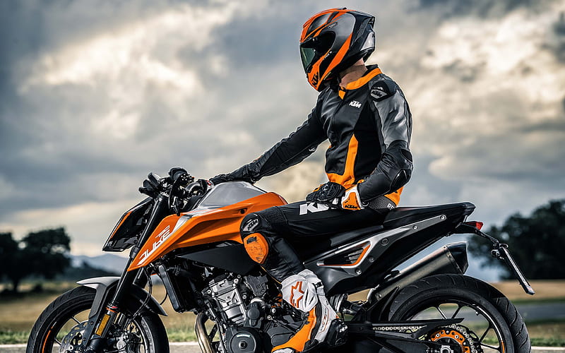 KTM 790 Duke, rider, 2019 bikes, sportsbikes, superbikes, KTM, HD wallpaper