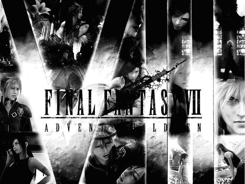 Final Fantasy VII Advent Children, advent, cloud, final, children, black, fantasy, vii, tifa, white, HD wallpaper