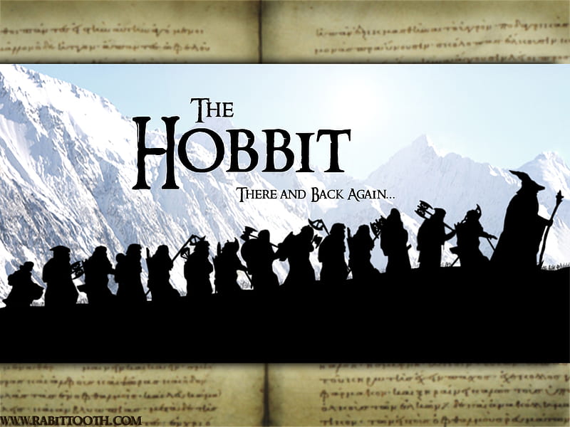 the hobbit, staff, dwarves, weapons, snow, mountains, book, writing, wizard, HD wallpaper