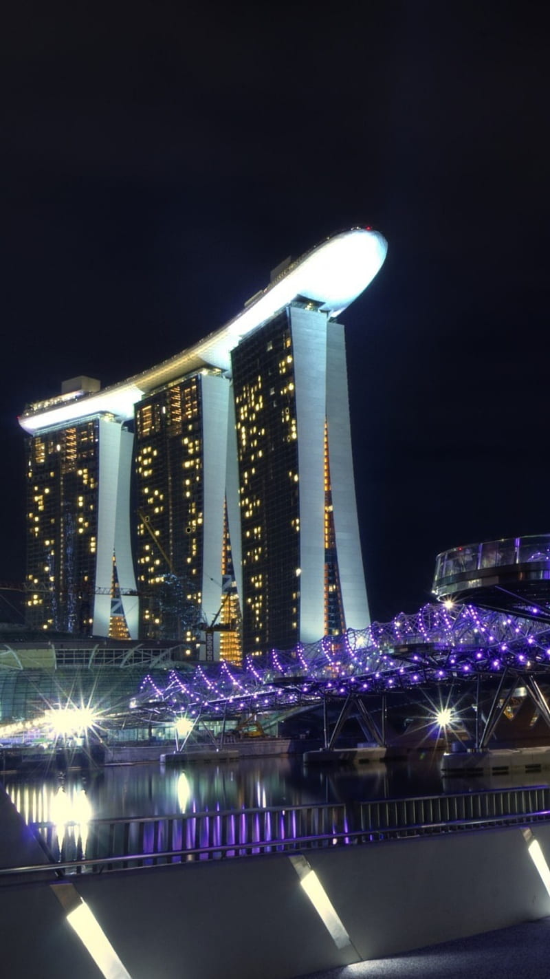 Helix Bridge in Singapore for iPhone 6, HD phone wallpaper
