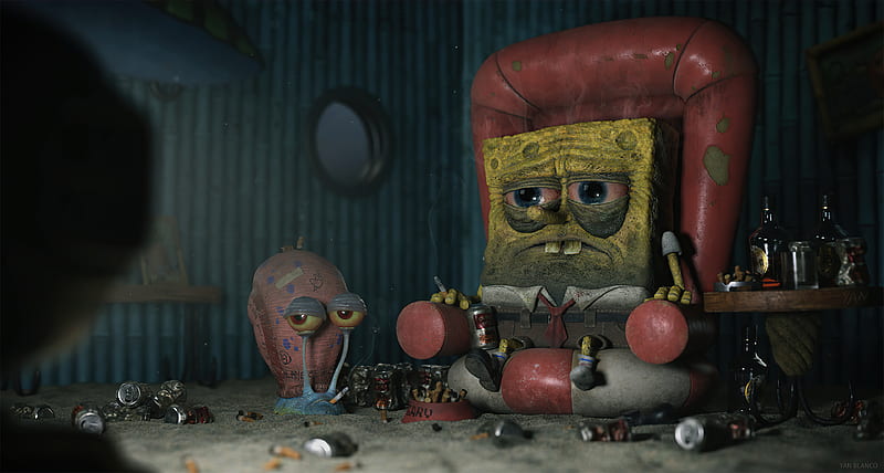 Spongebob Tired, spongebob, cartoons, artist, artstation, HD wallpaper |  Peakpx
