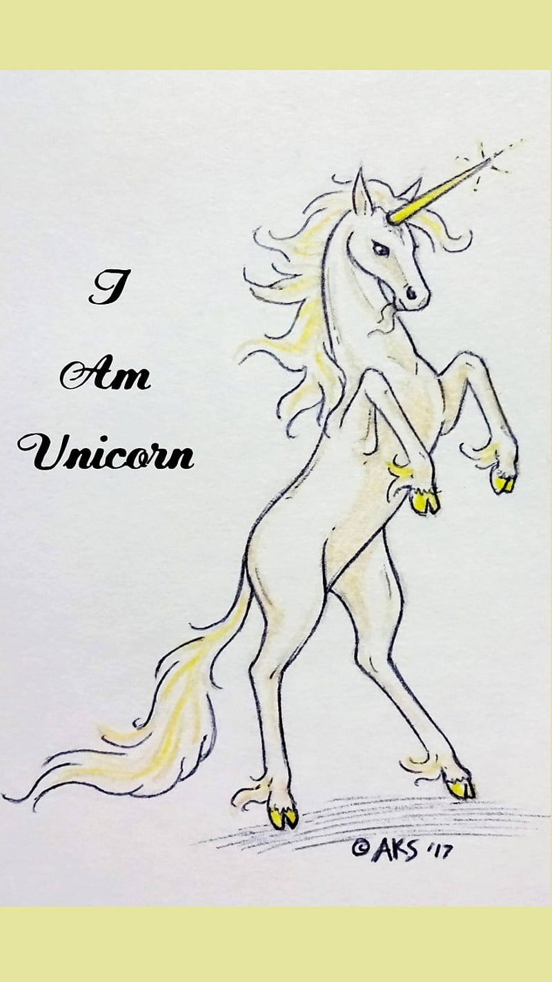 I Am Unicorn -art, art, be you, beauty, believe, cool, drawn, dream, horned horse, love, magic, magical, me, myth, mythological, sayings, spirit, spiritual, HD phone wallpaper