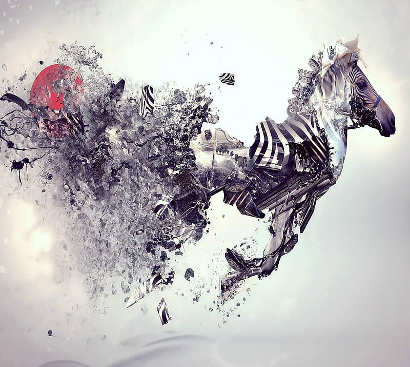 Zebra, mechanical, robot, HD wallpaper