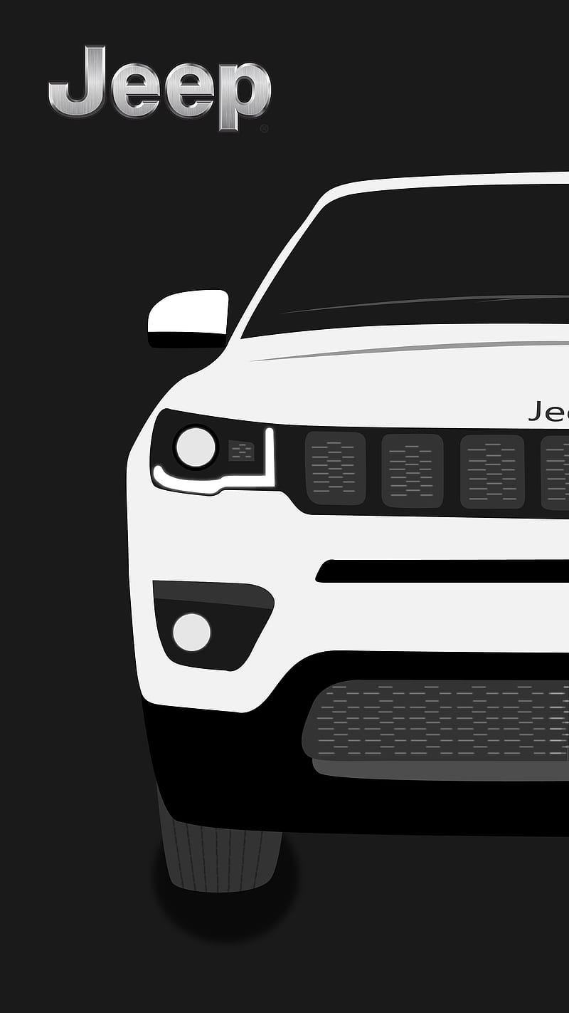 Jeep compass, desenho, illustration, vector, HD phone wallpaper