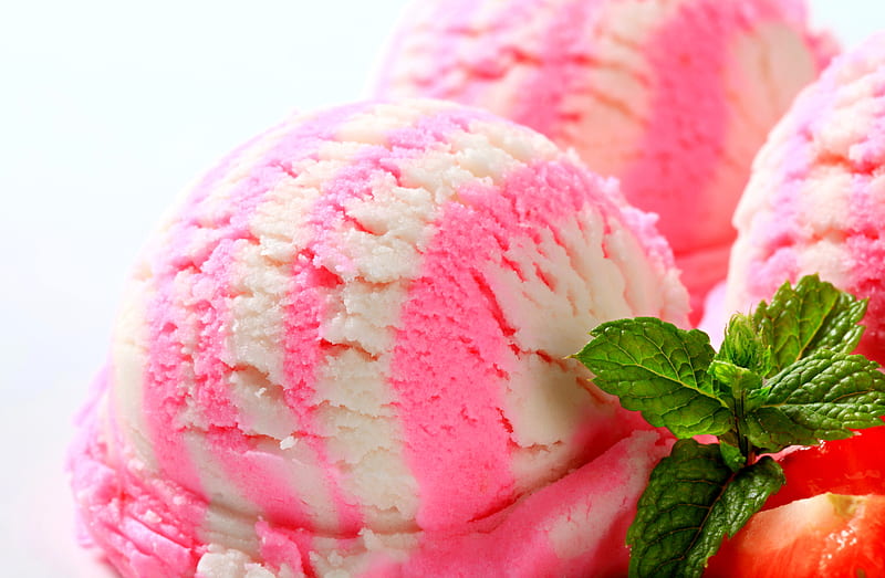 *Pink Icecream*, swirl, strawberry, yummy, icecream, pleasure, treat, pink, sweet, HD wallpaper