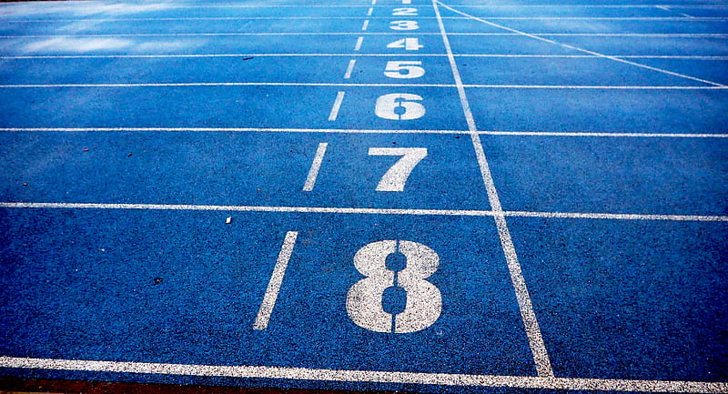 Running Track Numbers, running-track, track, running, esports, blue, HD wallpaper
