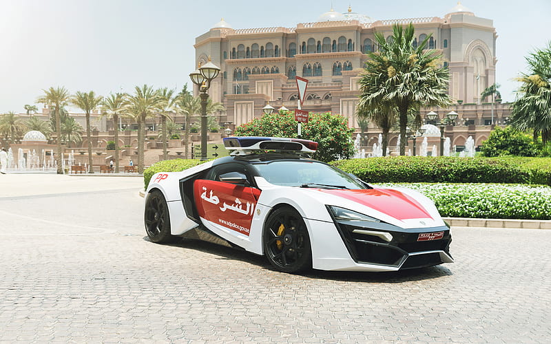 Lykan Hypersport Abu Dhabi Police, police supercar, police cars, UAE, HD wallpaper