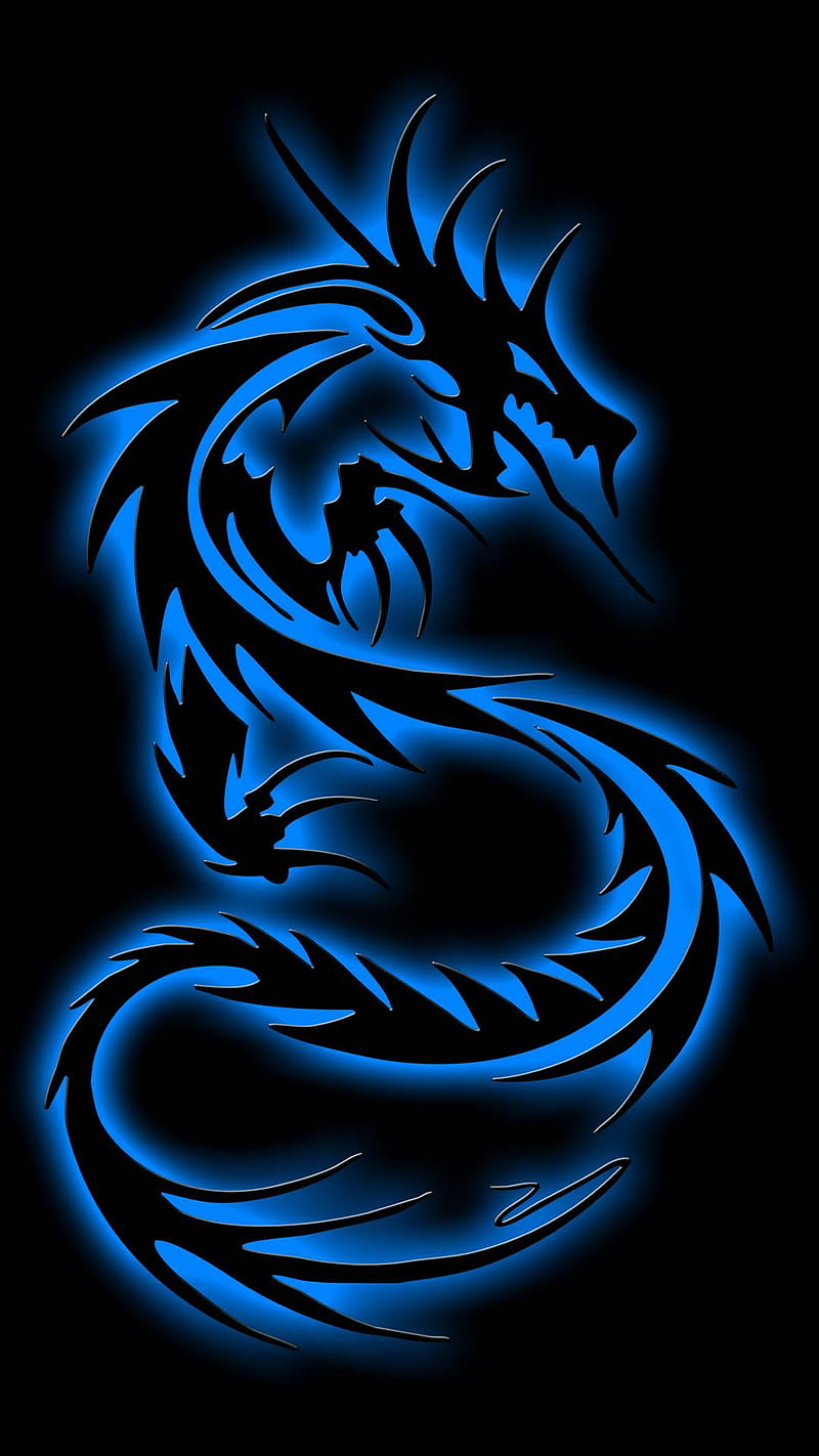 Dragon, dragon blue neon, dragon neon, dragon neon tattoo, dragon tattoo,  HD phone wallpaper | Peakpx