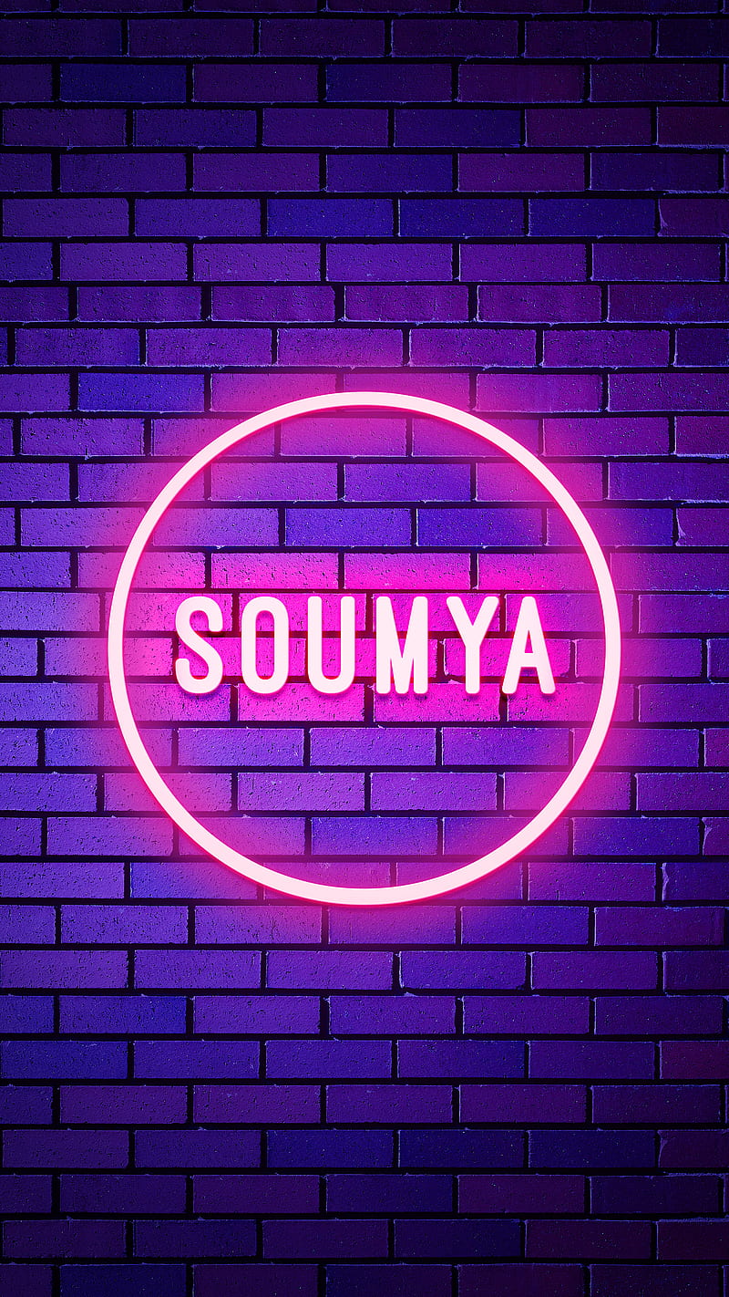 4k Free Download Soumya Name Neon Light Neon Name Name Design Neon Soumya Person Name
