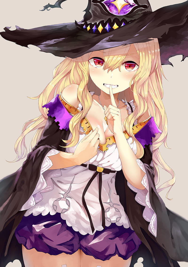 cleavage, Halloween, witch, Shadowverse, HD phone wallpaper