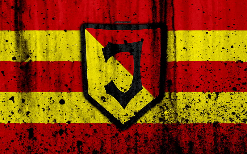 FC Jagiellonia grunge, Ekstraklasa, logo, football club, Poland, Jagiellonia, soccer, art, stone texture, Jagiellonia FC, HD wallpaper