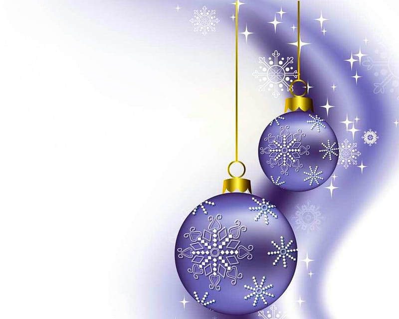 Happy Holiday, Christmas, purple, balls, decor, HD wallpaper