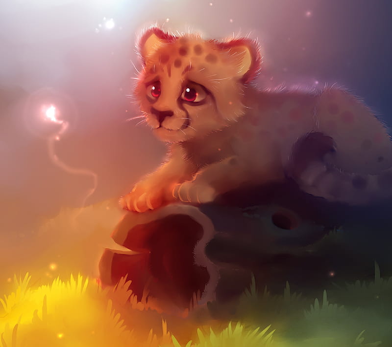 Cute Lion Cub, animal, anime, cartoon, color, king, n6, HD wallpaper |  Peakpx
