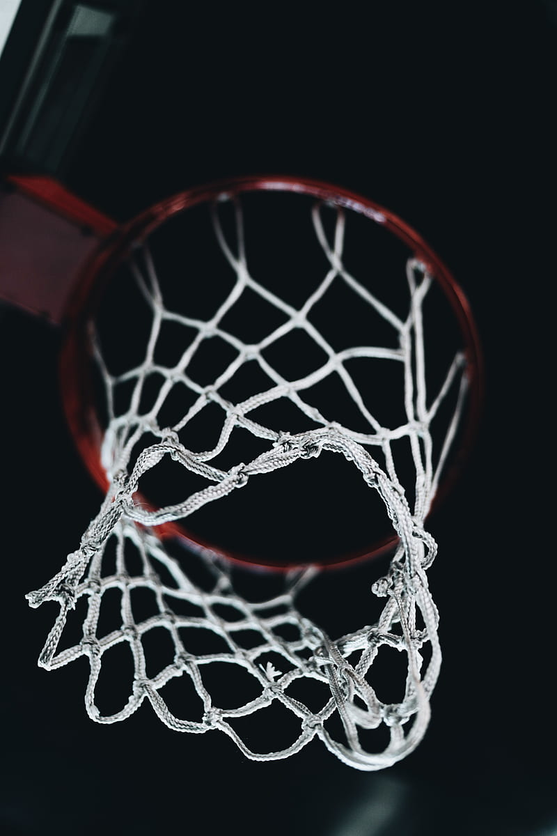 basketball, basketball net, basketball hoop, night, HD phone wallpaper
