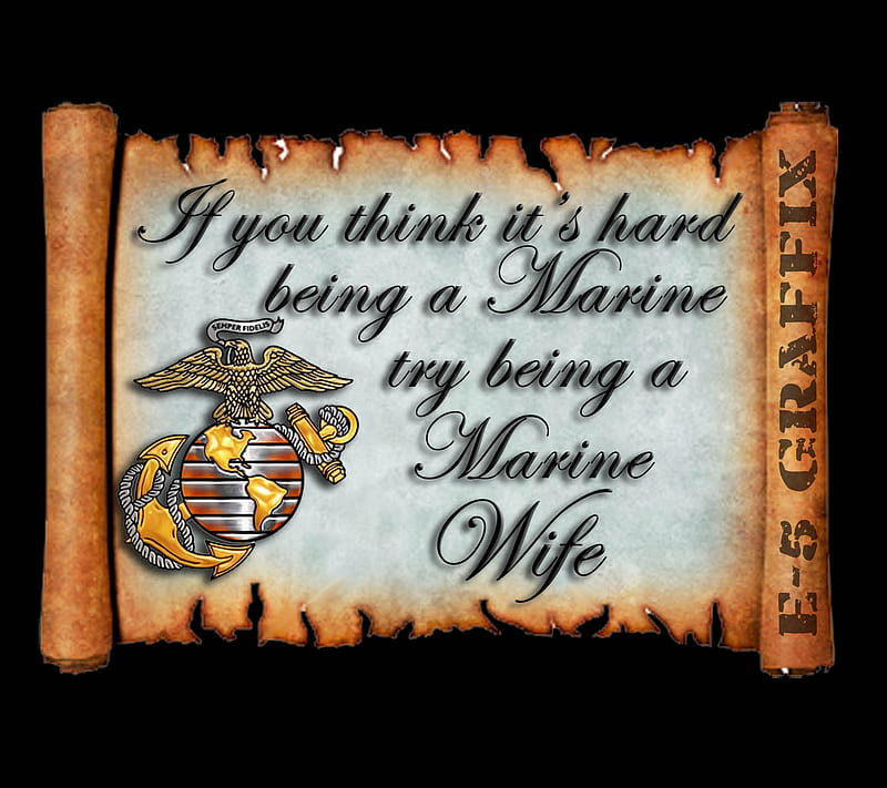 Usmc Scroll Wife, jarhead, marine wife, marines, semper fi, HD wallpaper