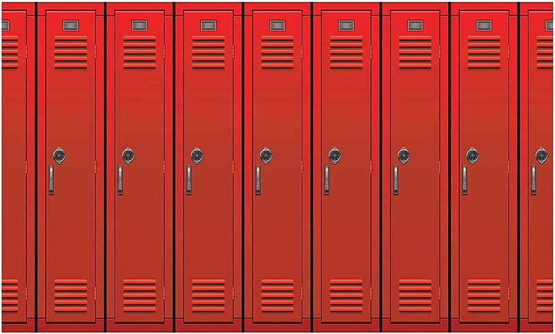 Red School Lockers Backdrop, 4' x 30' - 1 Pc. : Electronics, HD wallpaper