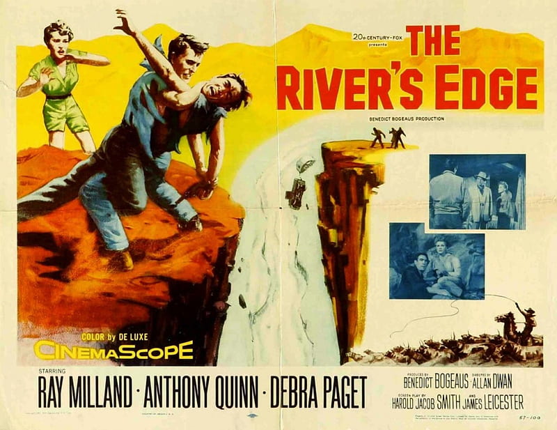 Classic Movies - The River's Edge (1957), Classic Movies, Anthony Quinn, Ray Milland, Debra Paget, Harry Carey Jnr, The Rivers Edge, HD wallpaper