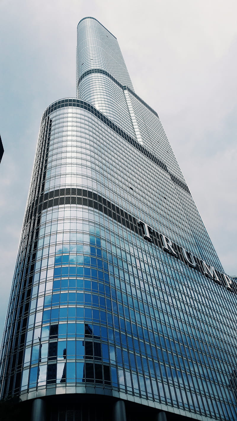 Trump tower, chicago, city, glass, skyscraper, urban, HD phone wallpaper