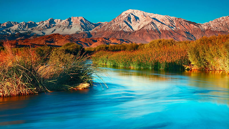 The Owens River And The Sierra Nevada Near Bishop California Outdoor Tree Hd Wallpaper Peakpx