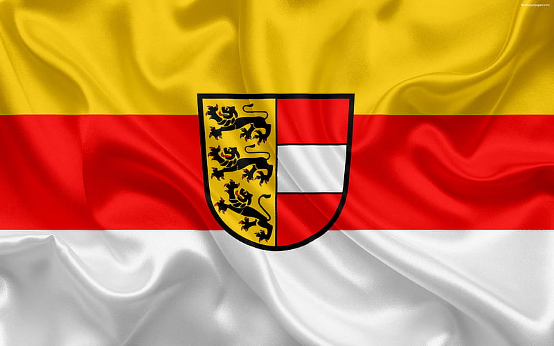 Flag of Carinthia, federal land, Austria lands, coat of arms, Austrian administrative division, symbolism, Carinthia, Austria, silk texture, HD wallpaper
