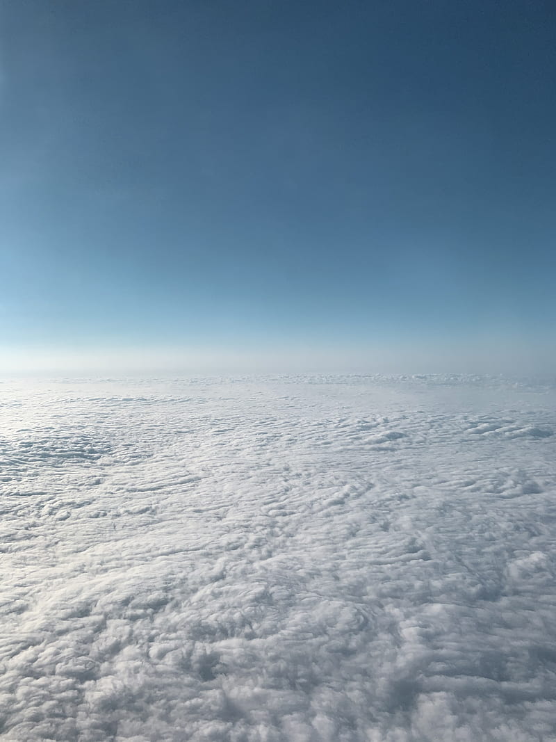 white clouds covering ground below, HD phone wallpaper