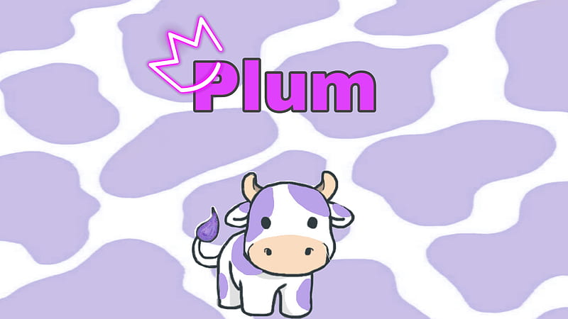 Purple Cow Wallpaper Print 