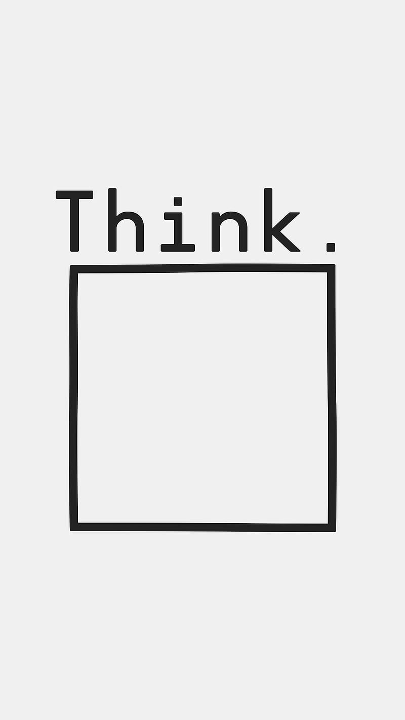 Outside the Box, Florent, black-and-white, bold, digital, font, line, minimal, square, think, type, typo, typography, HD phone wallpaper