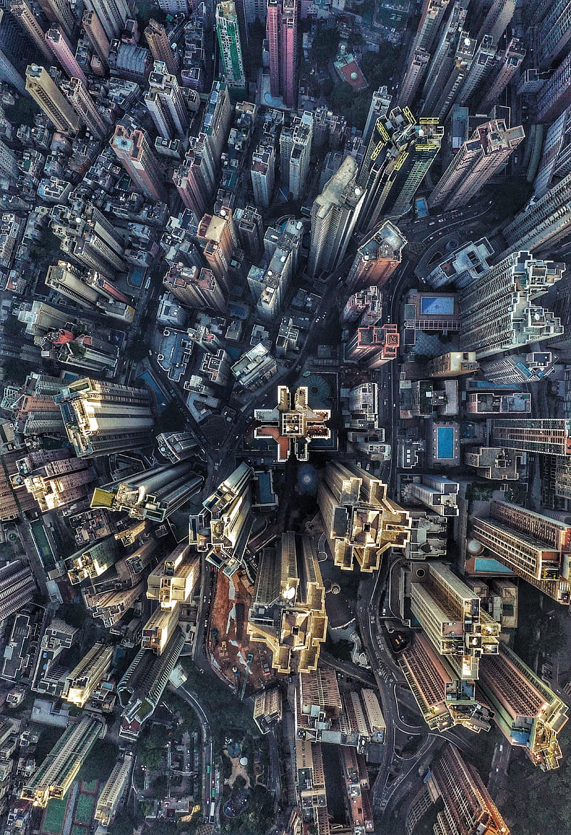 aerial graphy of buildings, HD phone wallpaper