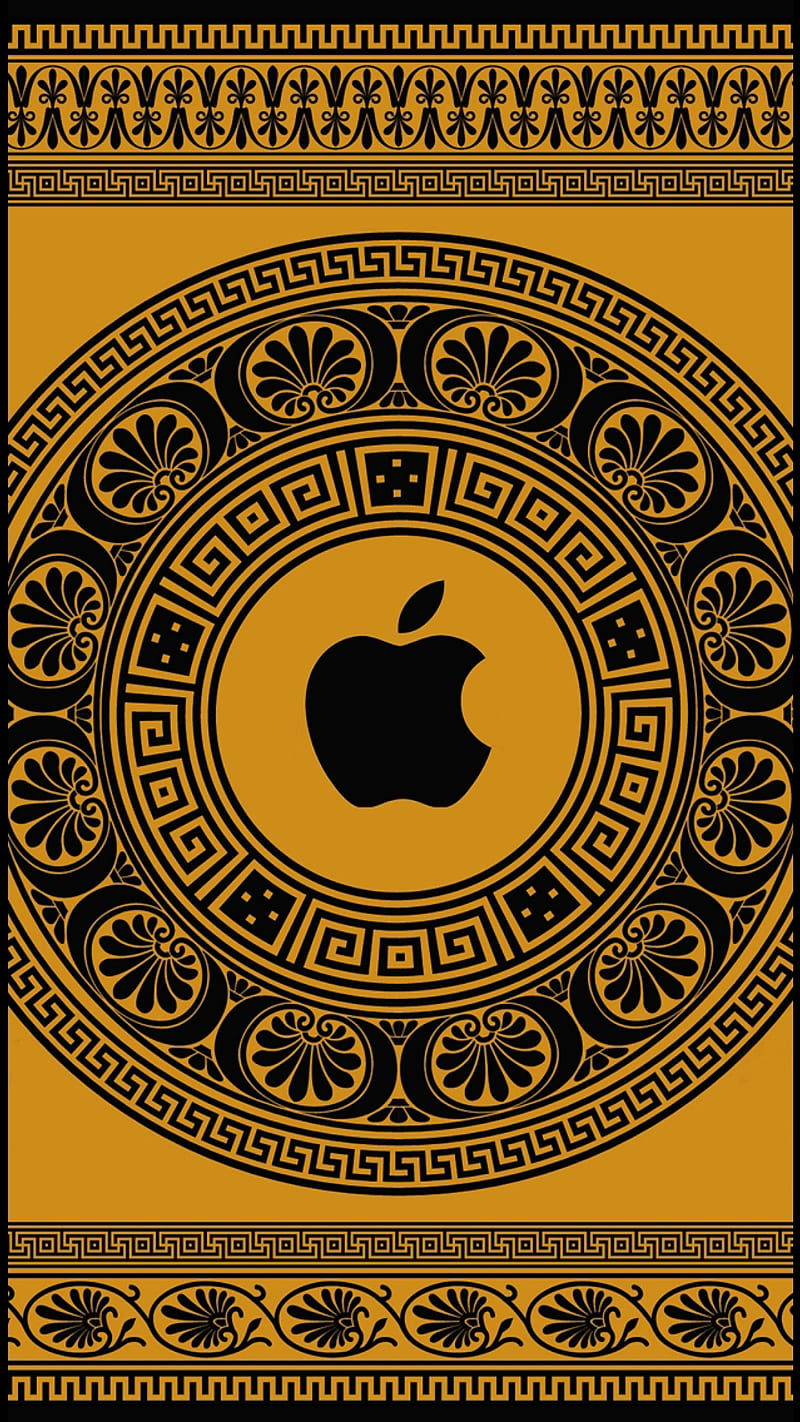 Greek Apple, greece, logo, pattern, HD phone wallpaper