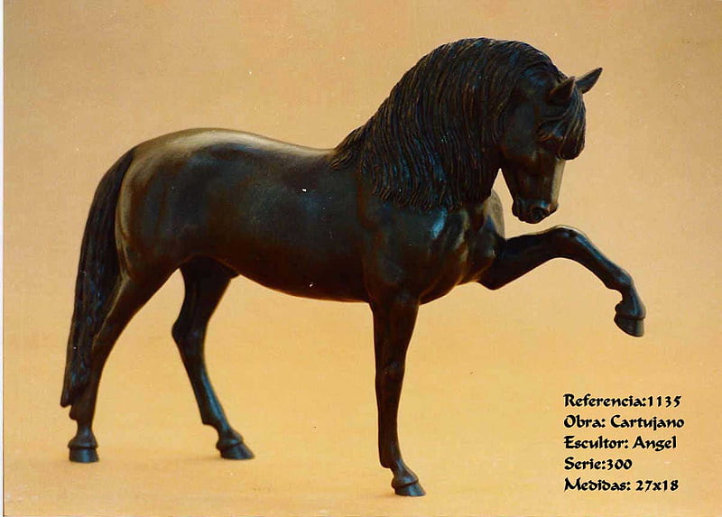 Sculpture of a Spanish Horse, art, horse, andalusian, spanish, sculpture, HD wallpaper