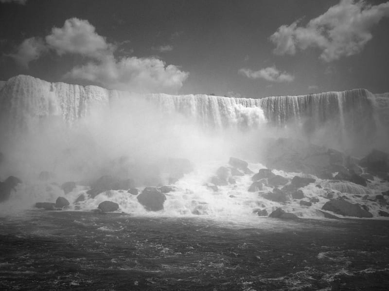 Psychedelic Niagara, Ontario, monochrome, Canada, Niagara, HD wallpaper