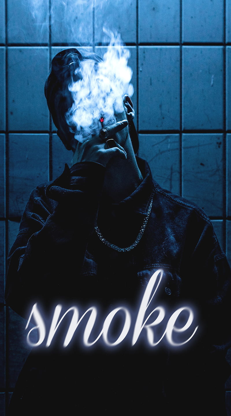 Smokey Smoke, awesome, blooze, blue, blues, cool, typo, typography, HD phone wallpaper