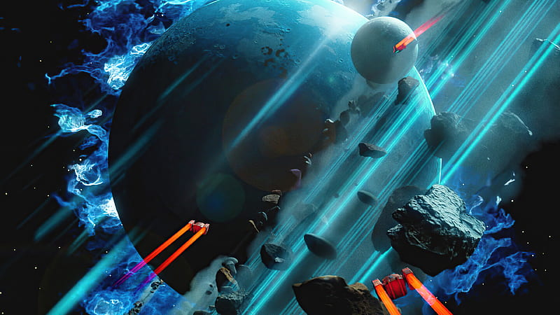 Aliens Planet Asteroids, planet, artist, artwork, digital-art, artstation, HD wallpaper
