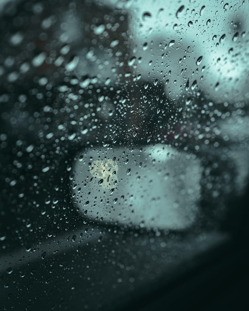 window, rain, drops, mirror, car, macro, HD phone wallpaper
