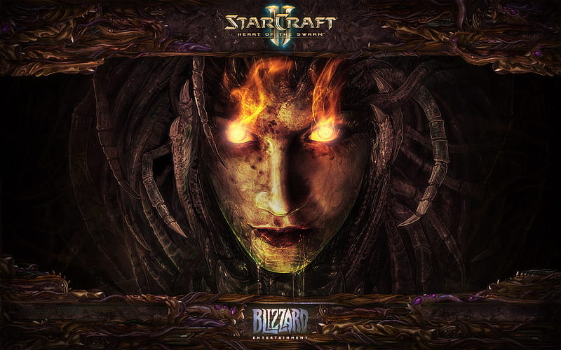 starcraft 2, starcraft, witch, fire, , flame, dark, eyes, HD wallpaper