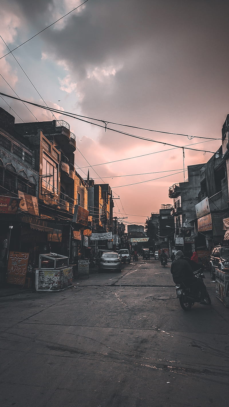 Street Busy, coffee, dark, iphone, pakistan, samsung, sunrise, HD phone wallpaper