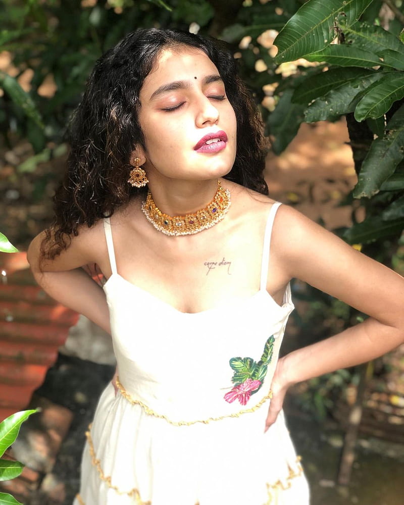 Priya Prakash, dress, hair, HD phone wallpaper