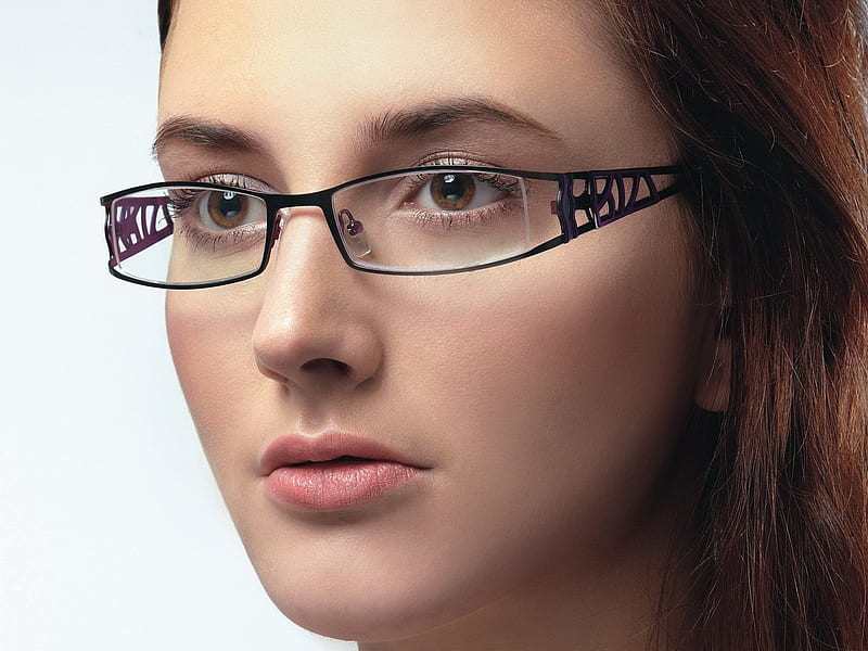 Charming beauty model glasses advertising 06, HD wallpaper