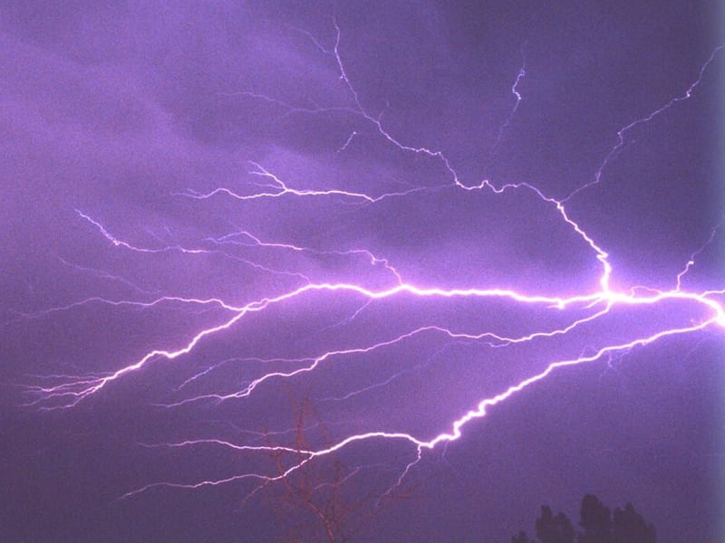 Lightning Above Fort Collins, strike, purple, electric, electricity, sky, HD wallpaper